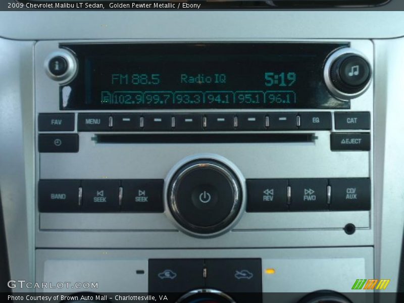 Golden Pewter Metallic / Ebony 2009 Chevrolet Malibu LT Sedan