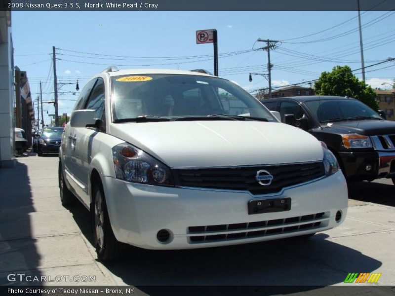 Nordic White Pearl / Gray 2008 Nissan Quest 3.5 S