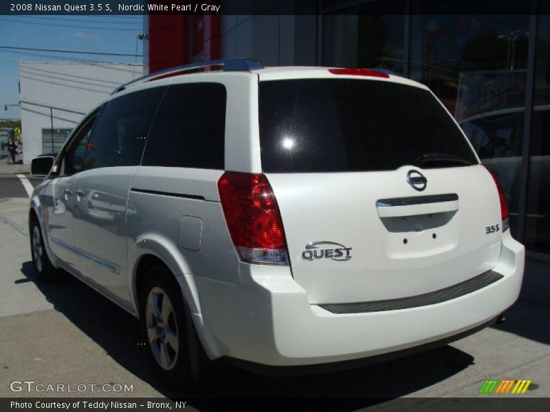 Nordic White Pearl / Gray 2008 Nissan Quest 3.5 S