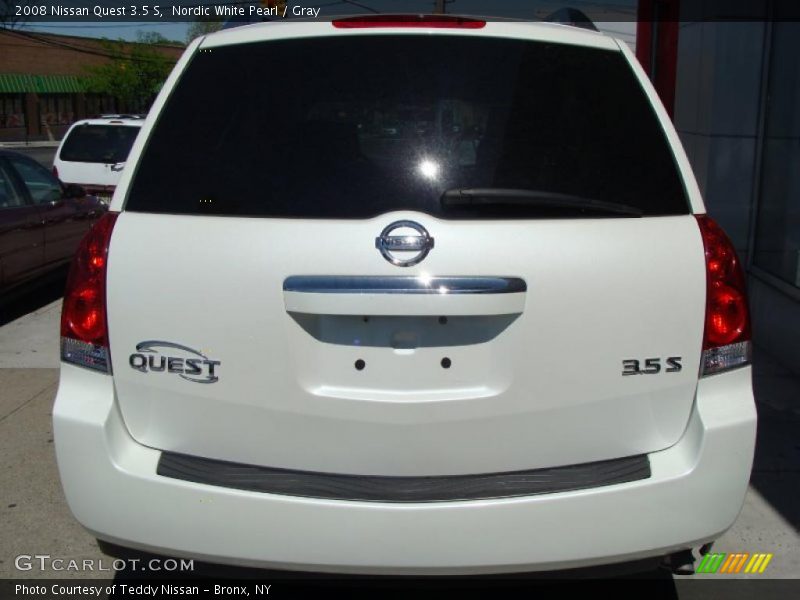 Nordic White Pearl / Gray 2008 Nissan Quest 3.5 S