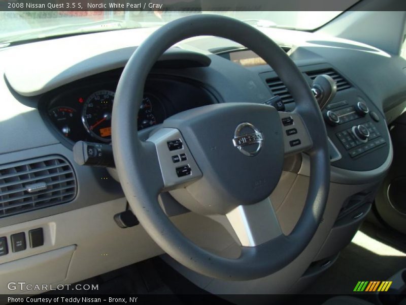 Nordic White Pearl / Gray 2008 Nissan Quest 3.5 S