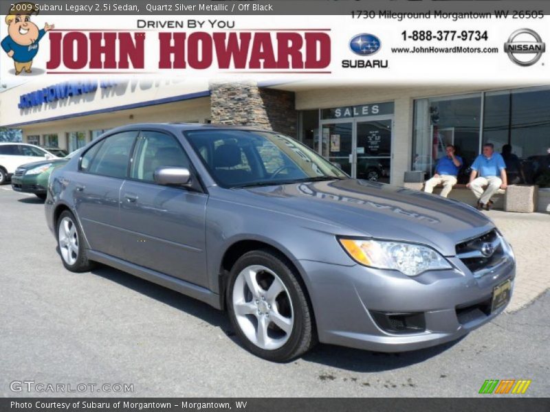 Quartz Silver Metallic / Off Black 2009 Subaru Legacy 2.5i Sedan