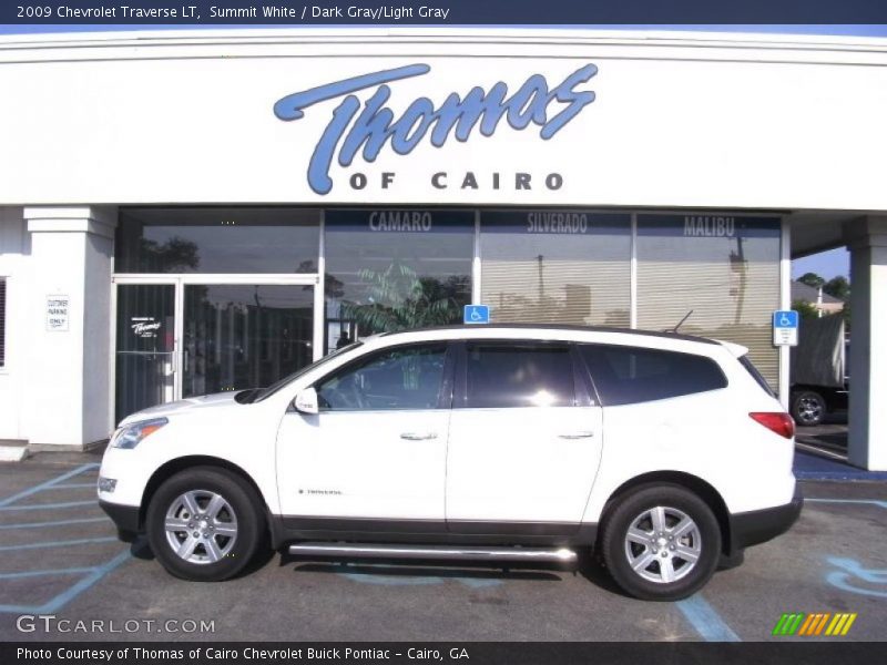 Summit White / Dark Gray/Light Gray 2009 Chevrolet Traverse LT