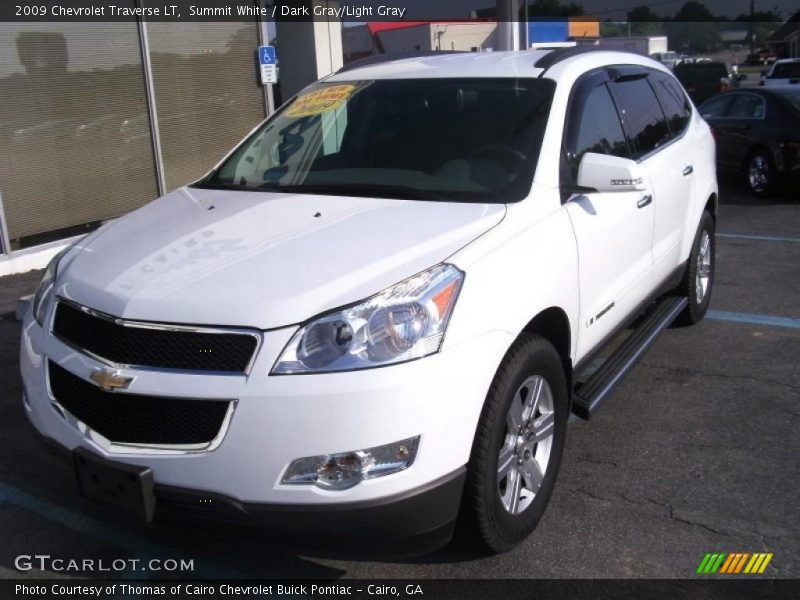 Summit White / Dark Gray/Light Gray 2009 Chevrolet Traverse LT