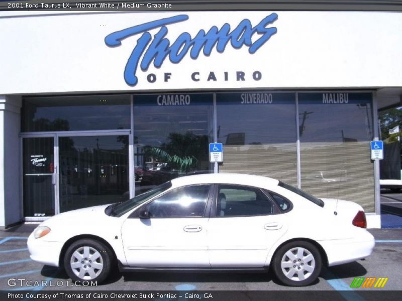 Vibrant White / Medium Graphite 2001 Ford Taurus LX