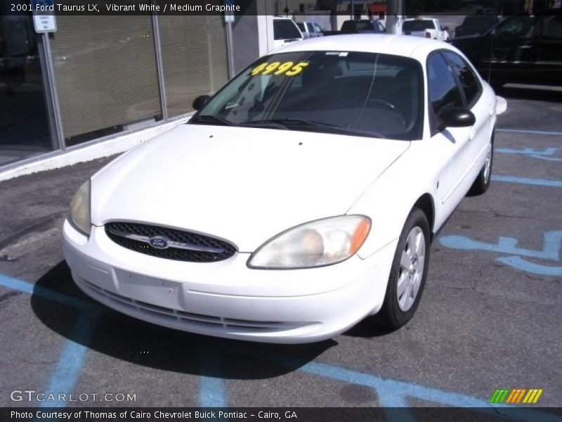 Vibrant White / Medium Graphite 2001 Ford Taurus LX