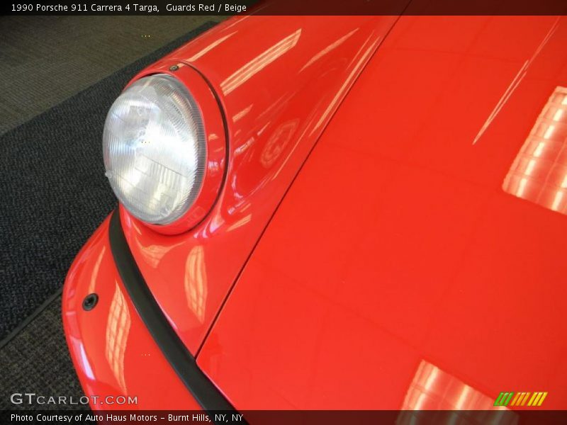 Guards Red / Beige 1990 Porsche 911 Carrera 4 Targa