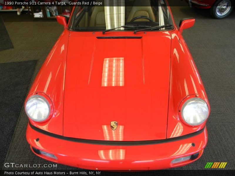 Guards Red / Beige 1990 Porsche 911 Carrera 4 Targa