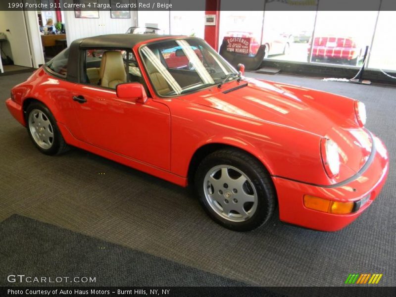 Front 3/4 View of 1990 911 Carrera 4 Targa