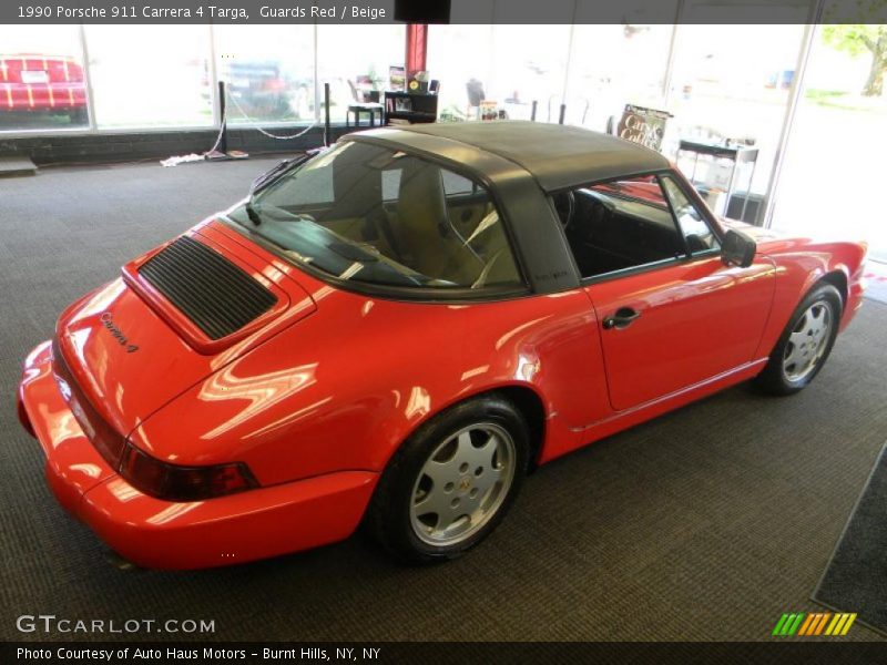 Guards Red / Beige 1990 Porsche 911 Carrera 4 Targa