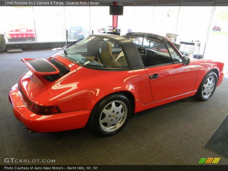 Guards Red / Beige 1990 Porsche 911 Carrera 4 Targa