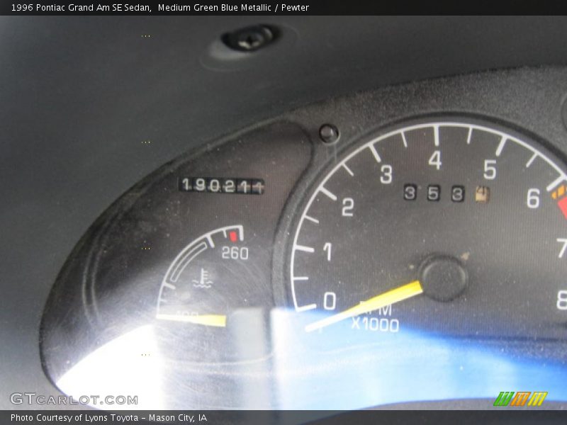 Medium Green Blue Metallic / Pewter 1996 Pontiac Grand Am SE Sedan