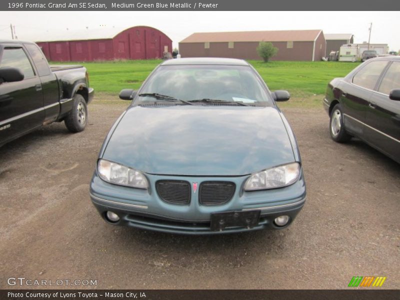 Medium Green Blue Metallic / Pewter 1996 Pontiac Grand Am SE Sedan