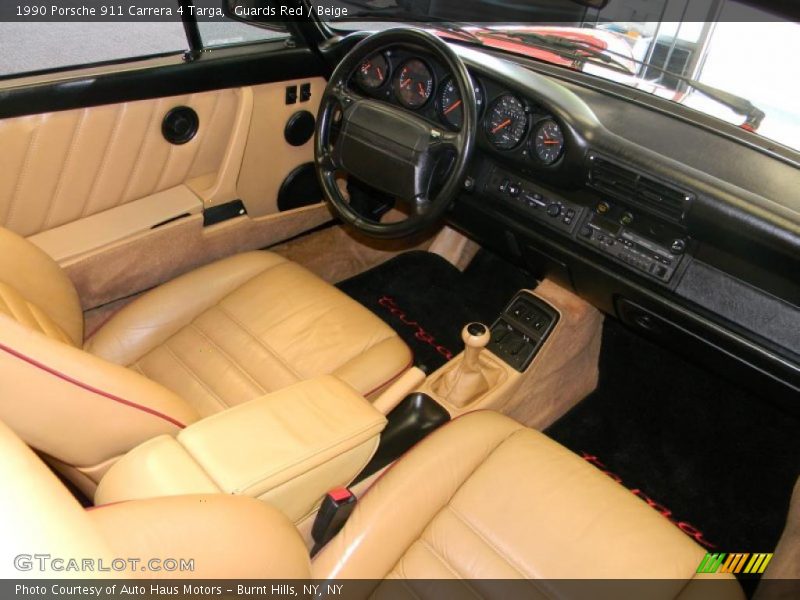  1990 911 Carrera 4 Targa Beige Interior
