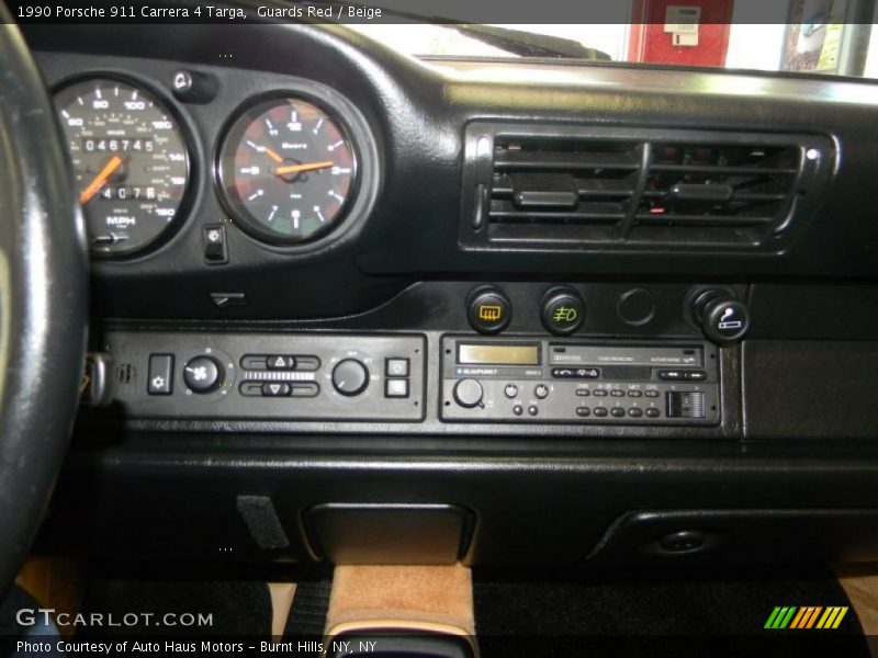 Guards Red / Beige 1990 Porsche 911 Carrera 4 Targa