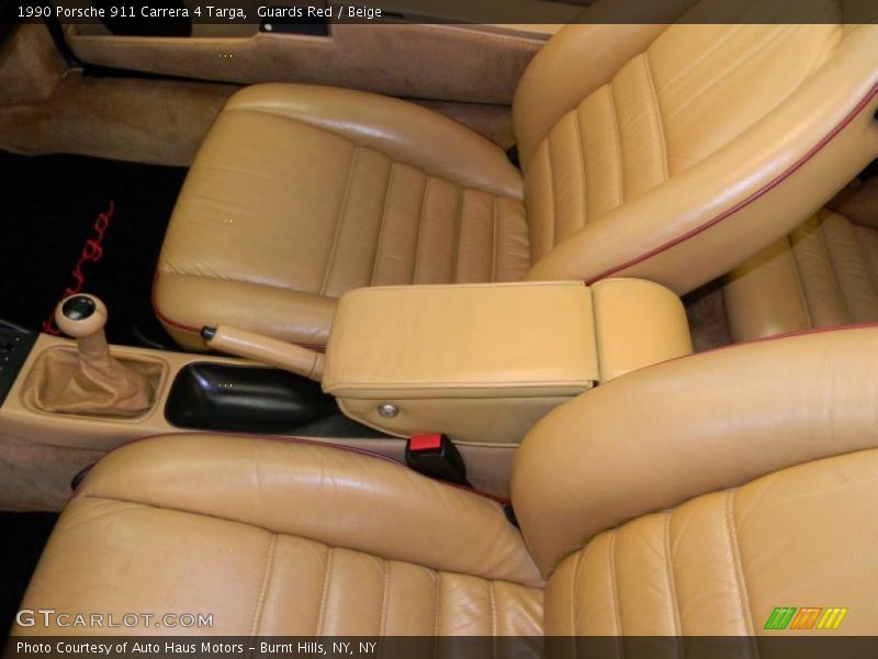 Guards Red / Beige 1990 Porsche 911 Carrera 4 Targa