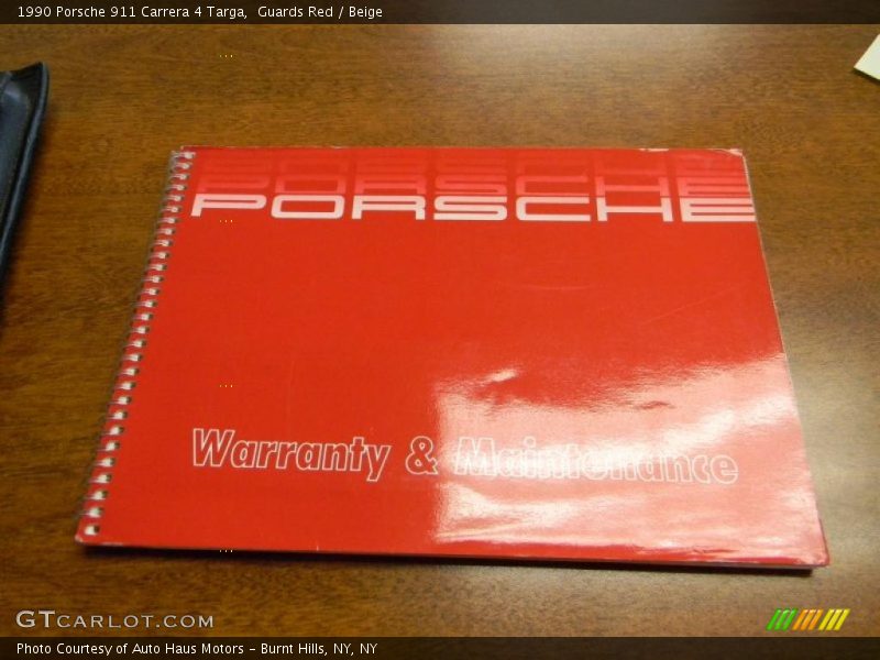 Books/Manuals of 1990 911 Carrera 4 Targa