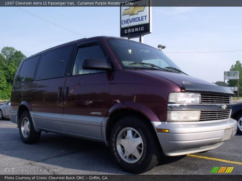 Cyclamen Purple Metallic / Gray 1997 Chevrolet Astro LS Passenger Van