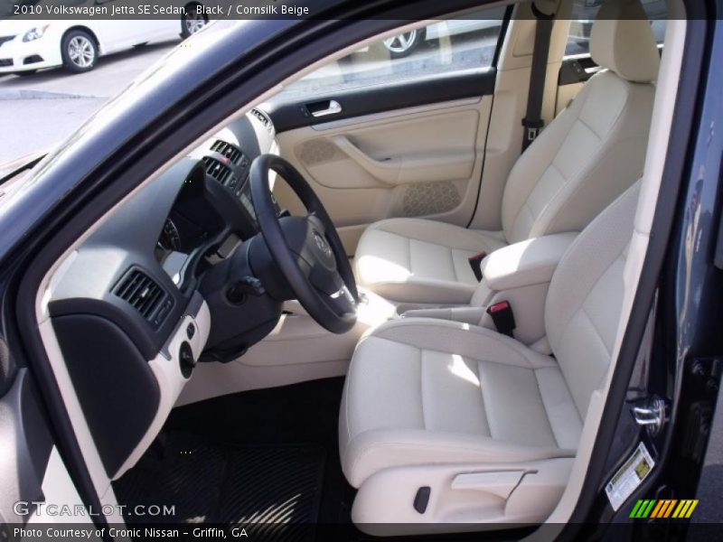 Black / Cornsilk Beige 2010 Volkswagen Jetta SE Sedan