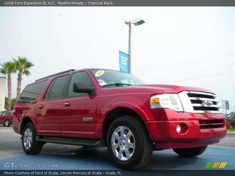 Redfire Metallic / Charcoal Black 2008 Ford Expedition EL XLT