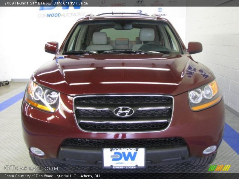 Dark Cherry / Beige 2009 Hyundai Santa Fe SE
