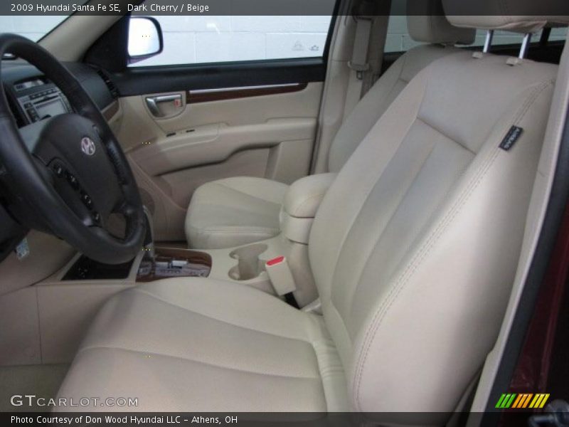 Dark Cherry / Beige 2009 Hyundai Santa Fe SE