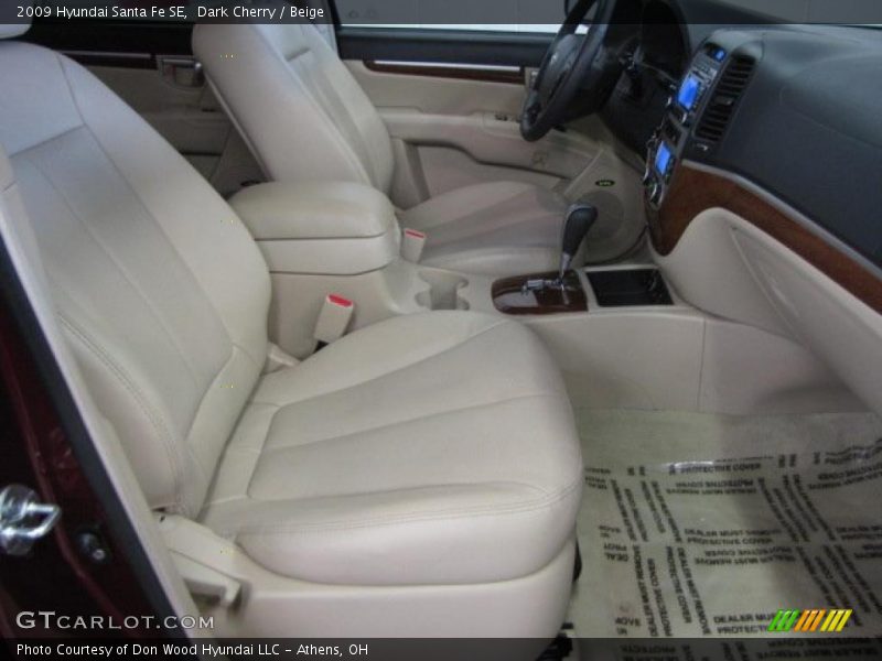 Dark Cherry / Beige 2009 Hyundai Santa Fe SE