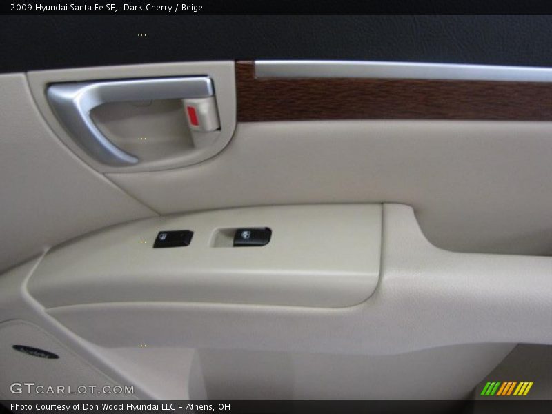 Dark Cherry / Beige 2009 Hyundai Santa Fe SE