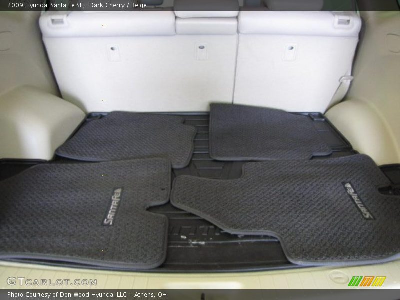 Dark Cherry / Beige 2009 Hyundai Santa Fe SE