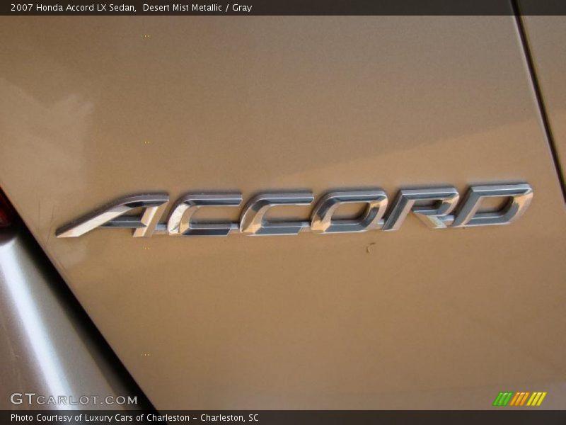 Desert Mist Metallic / Gray 2007 Honda Accord LX Sedan