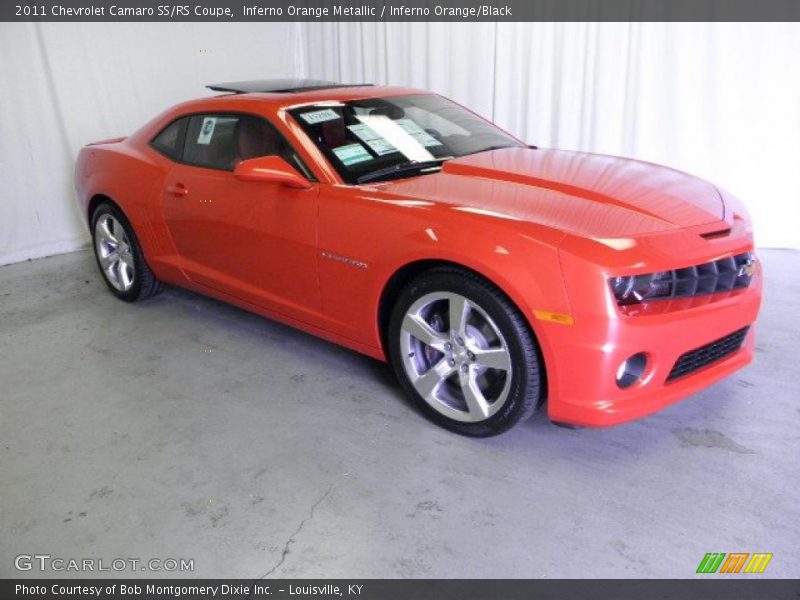 Inferno Orange Metallic / Inferno Orange/Black 2011 Chevrolet Camaro SS/RS Coupe