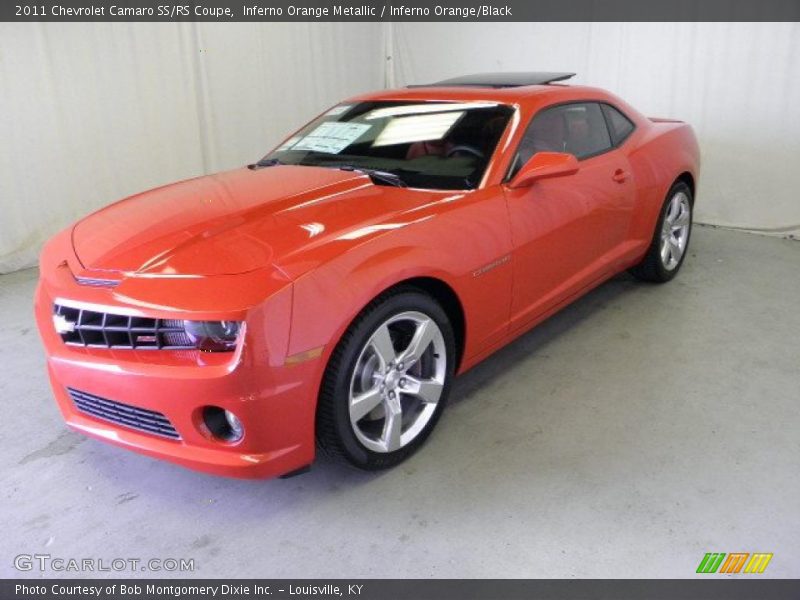 Inferno Orange Metallic / Inferno Orange/Black 2011 Chevrolet Camaro SS/RS Coupe