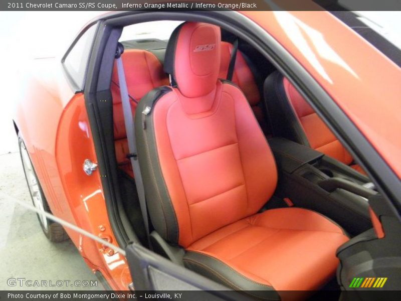 Inferno Orange Metallic / Inferno Orange/Black 2011 Chevrolet Camaro SS/RS Coupe