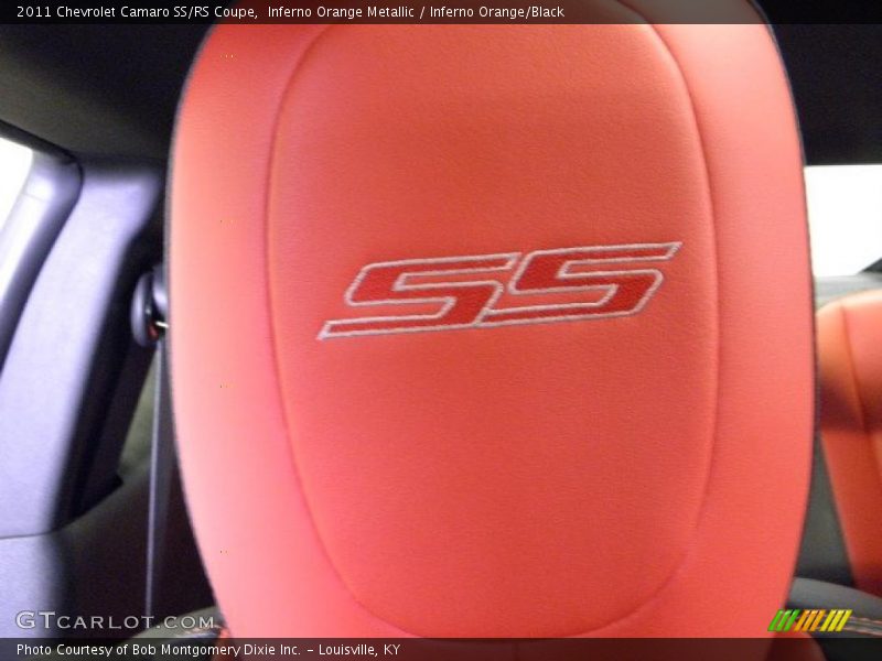 Inferno Orange Metallic / Inferno Orange/Black 2011 Chevrolet Camaro SS/RS Coupe
