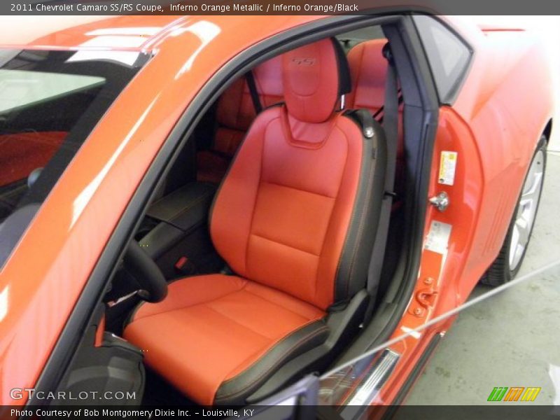 Inferno Orange Metallic / Inferno Orange/Black 2011 Chevrolet Camaro SS/RS Coupe