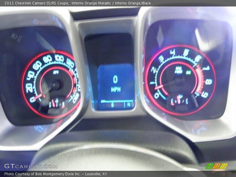 Inferno Orange Metallic / Inferno Orange/Black 2011 Chevrolet Camaro SS/RS Coupe