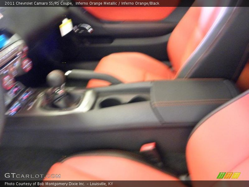 Inferno Orange Metallic / Inferno Orange/Black 2011 Chevrolet Camaro SS/RS Coupe