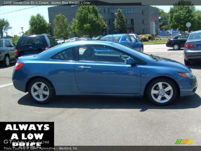 Atomic Blue Metallic / Gray 2008 Honda Civic EX-L Coupe