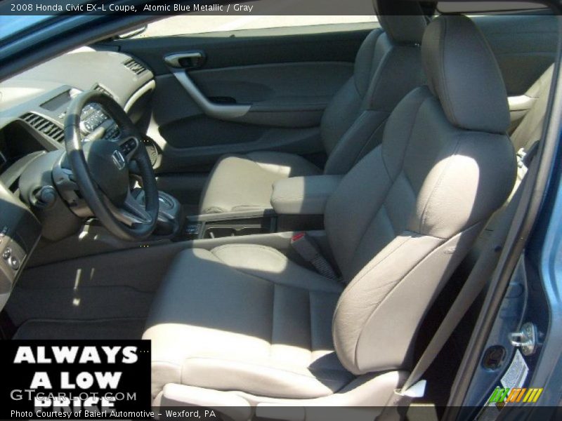 Atomic Blue Metallic / Gray 2008 Honda Civic EX-L Coupe