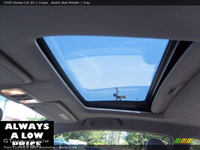 Atomic Blue Metallic / Gray 2008 Honda Civic EX-L Coupe