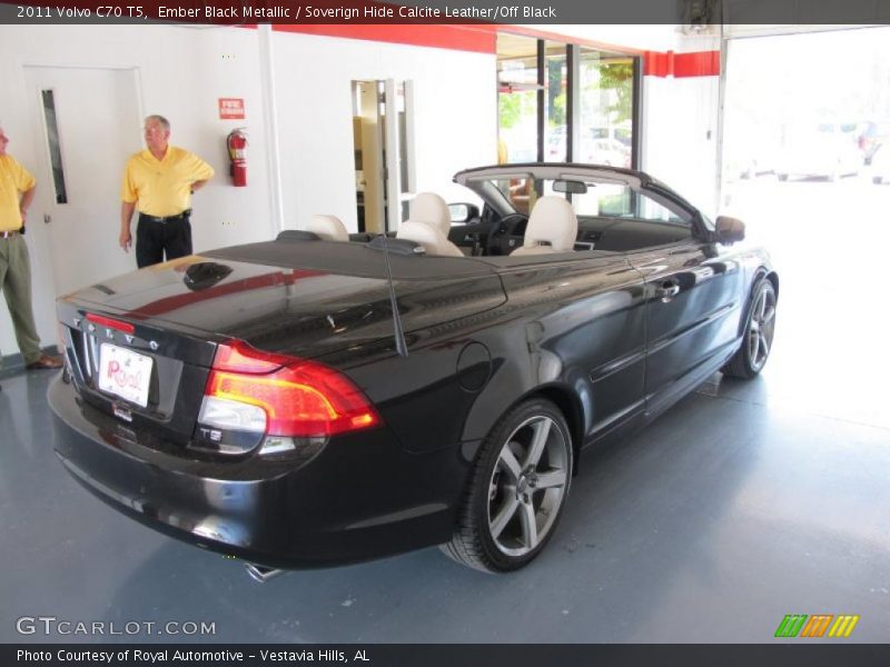 Ember Black Metallic / Soverign Hide Calcite Leather/Off Black 2011 Volvo C70 T5