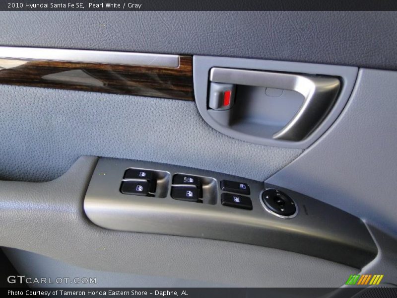 Pearl White / Gray 2010 Hyundai Santa Fe SE