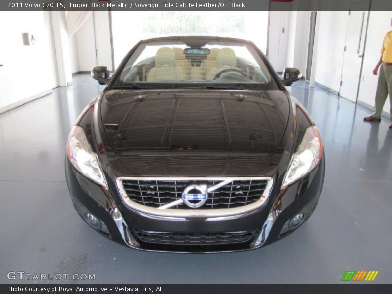 Ember Black Metallic / Soverign Hide Calcite Leather/Off Black 2011 Volvo C70 T5
