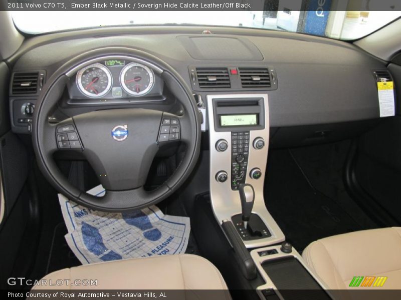 Ember Black Metallic / Soverign Hide Calcite Leather/Off Black 2011 Volvo C70 T5