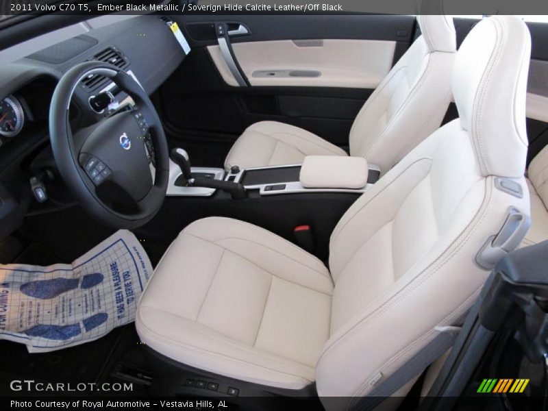 Ember Black Metallic / Soverign Hide Calcite Leather/Off Black 2011 Volvo C70 T5