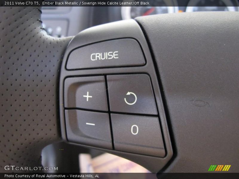 Ember Black Metallic / Soverign Hide Calcite Leather/Off Black 2011 Volvo C70 T5