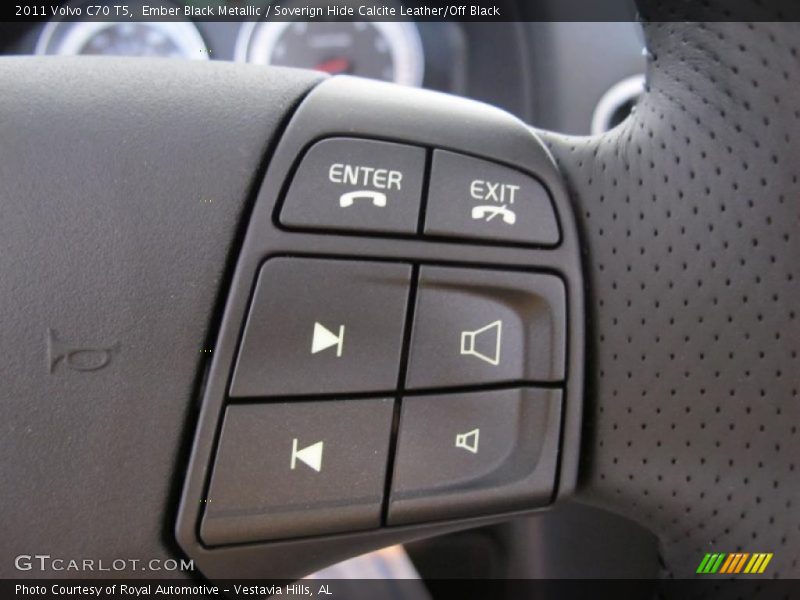 Ember Black Metallic / Soverign Hide Calcite Leather/Off Black 2011 Volvo C70 T5