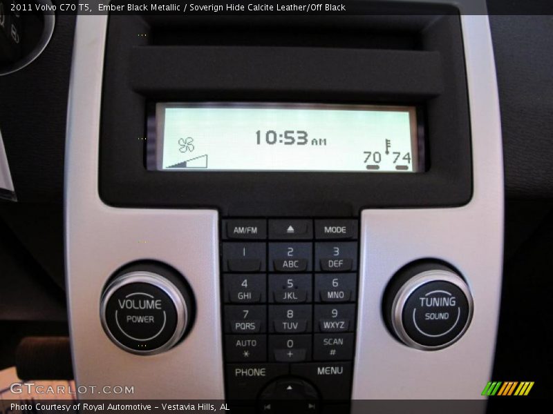 Ember Black Metallic / Soverign Hide Calcite Leather/Off Black 2011 Volvo C70 T5