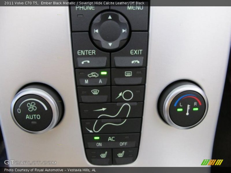 Ember Black Metallic / Soverign Hide Calcite Leather/Off Black 2011 Volvo C70 T5