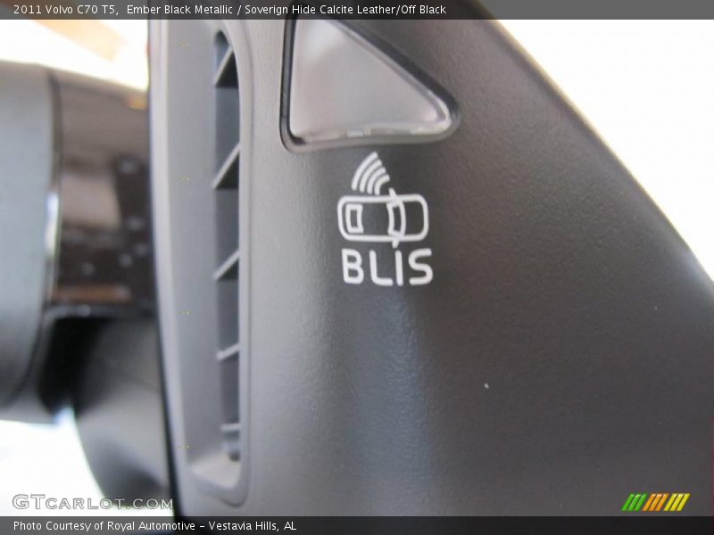 Ember Black Metallic / Soverign Hide Calcite Leather/Off Black 2011 Volvo C70 T5